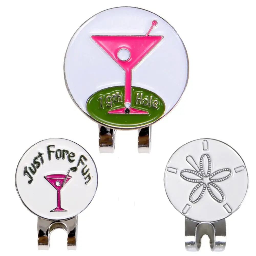 Clip para sombrero para niñas y mujeres, equipo de Golf, accesorios con patrón rosa, marcador de pelota de Golf, Clip para sombrero de Golf, Clip para gorra de Golf, marca de moneda - imagen 2