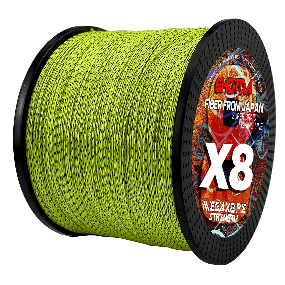 Línea de pesca trenzada GHOTDA, línea de pesca de PE moteado, 8 hebras, agua salada, 18LB-78LB, alambre de pesca de carpa, línea multifilamento Multicolor - imagen 2