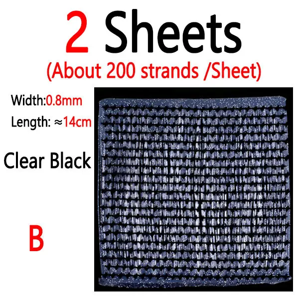 2 Sheets Clear BLK