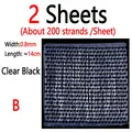 2 Sheets Clear BLK