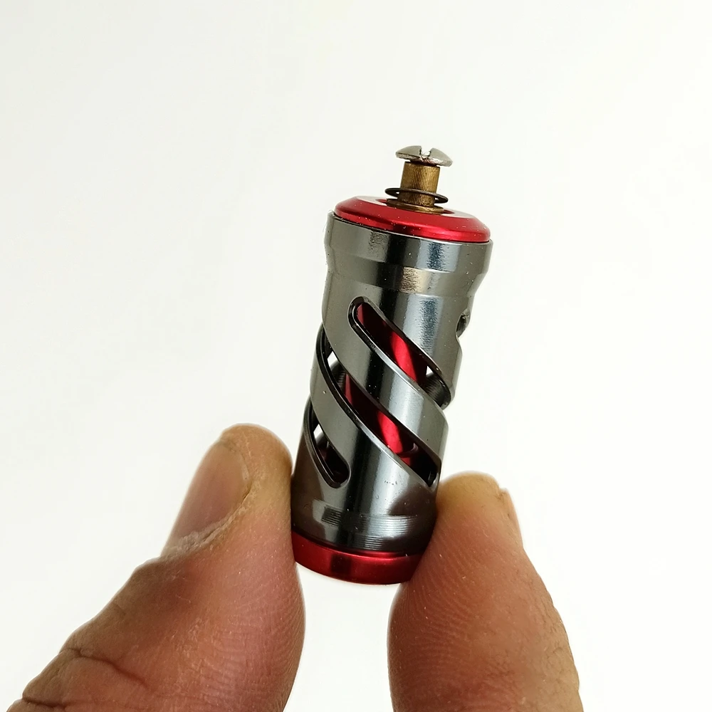 Mango de carrete de pesca DIY, piezas de rueda de fundición de fibra de carbono, balancín de metal, pastilla de agarre hueco, accesorio de pesca, pieza de repuesto de carrete fijo - imagen 4