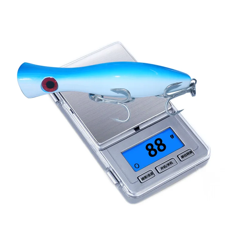 Señuelo de pesca grande Popper, cebo flotante de 12cm y 88g, señuelo de agua salada Whopper, Isca, lubina Artificial, atún - imagen 5