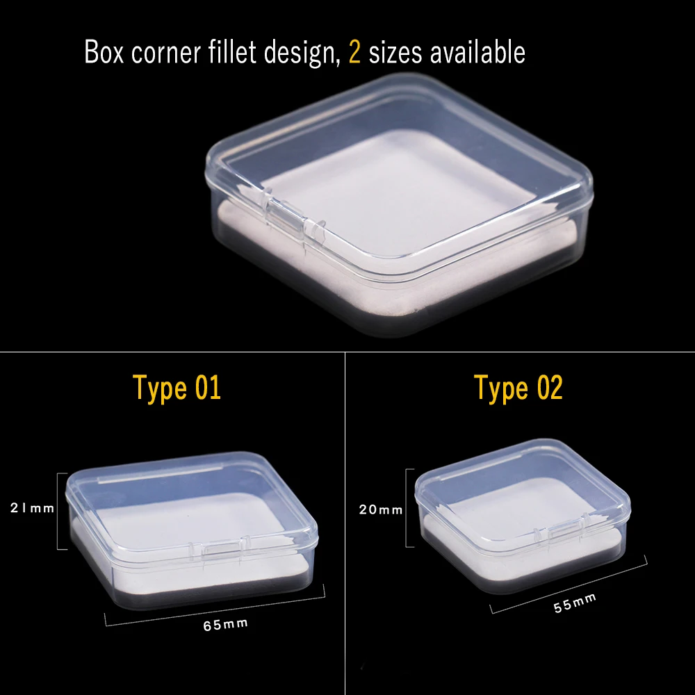 Wifreo-caja de pesca con mosca transparente, diseño de espuma, insertar tipos pequeños, Mini almacenamiento de plástico, caja de aparejos de pesca - imagen 2