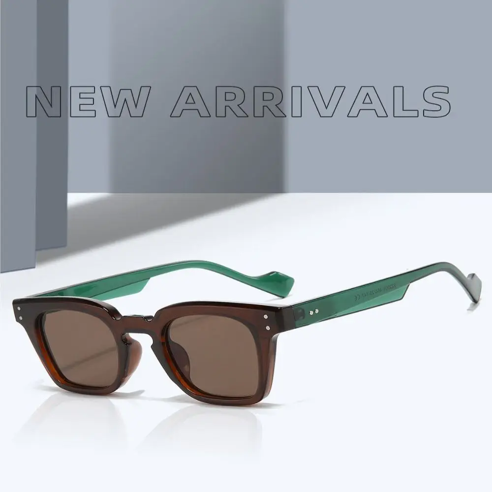 Gafas de sol cuadradas Retro Punk, protección UV400, Y2K, remaches, gafas de sol Vintage para mujeres y hombres - imagen 2