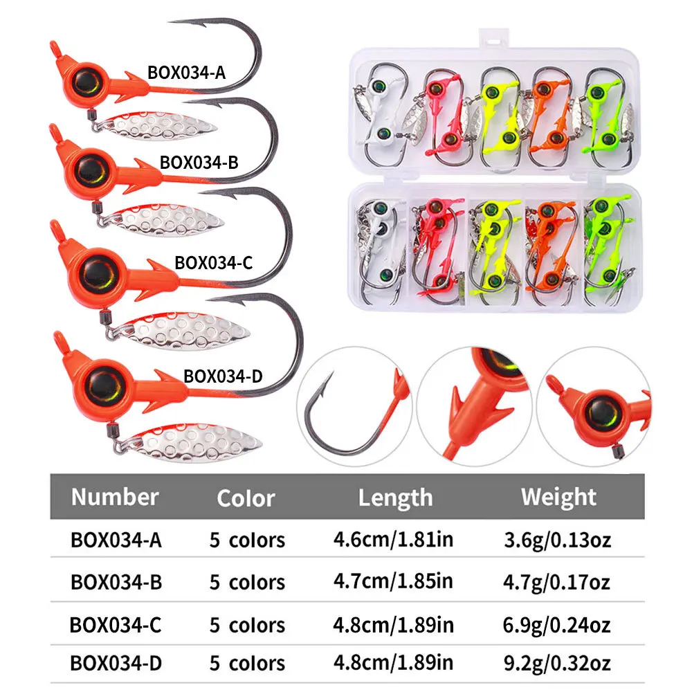 Cucharas Jigging Metal con Señuelo de Lentejuelas – Anzuelos Pesca - imagen 3