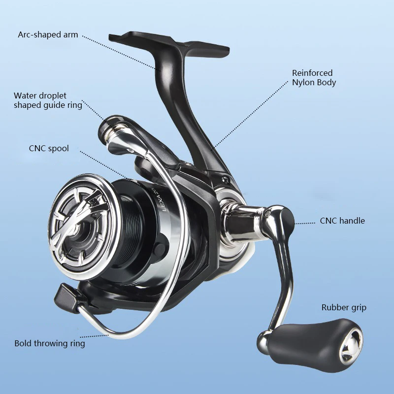 Carrete de pesca DEUKIO de agua salada LEXA 2000-7000 serie 3 + 1 BB carrete giratorio de Metal arrastre máximo 10kg lanzamiento de señuelo al aire libre - imagen 3