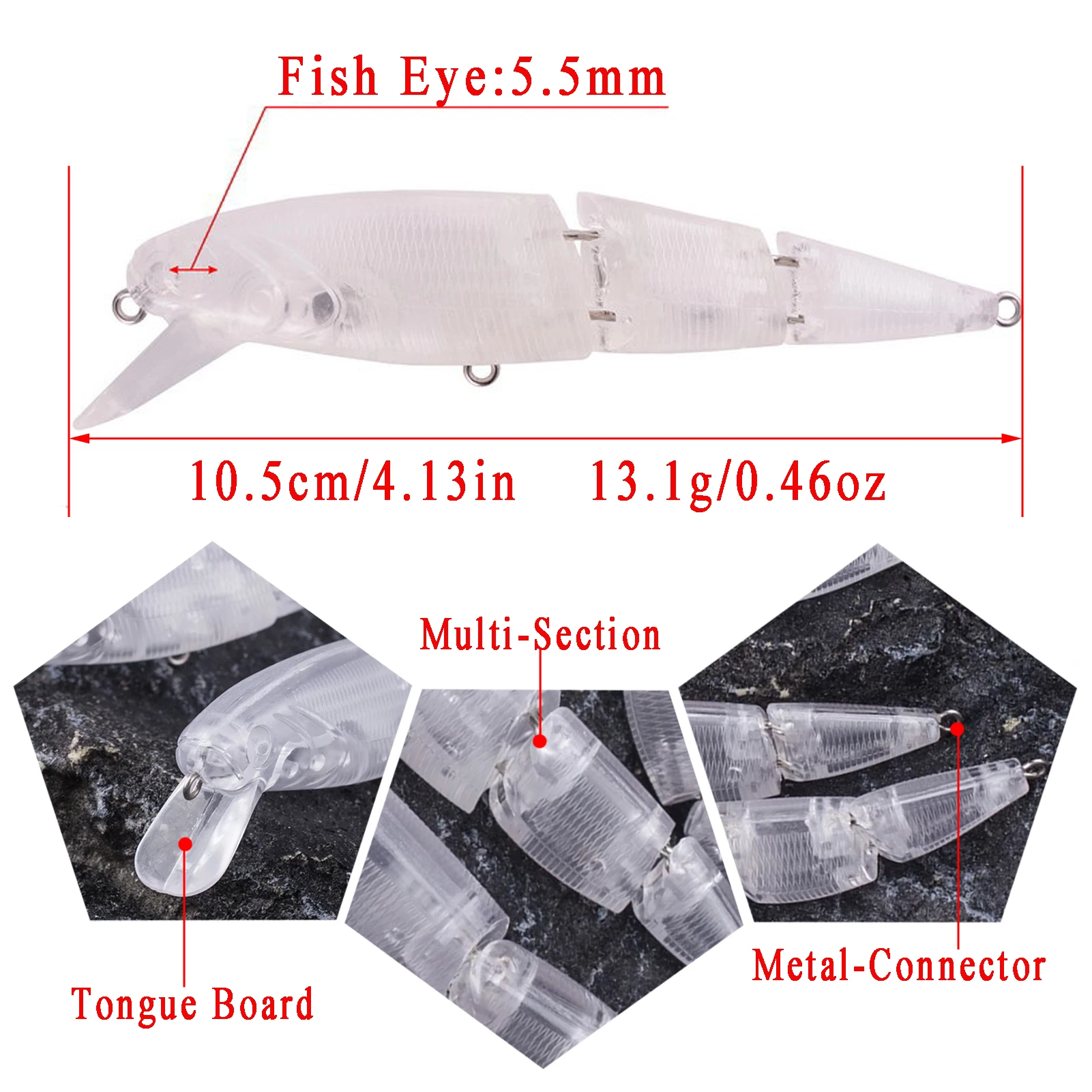 Señuelos Free Fisher sin pintar pececillos para cebo casero embrión - imagen 5