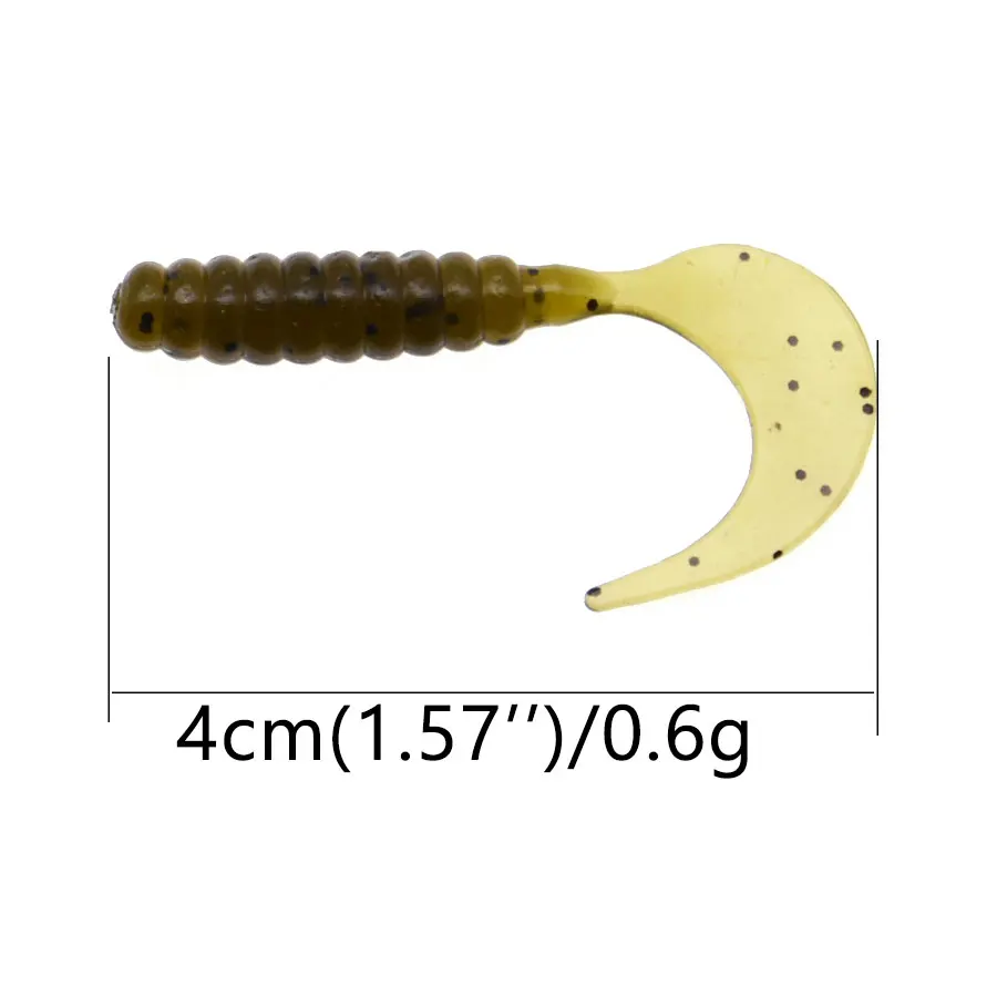 Señuelo de gusano de sílice suave, cebo artificial falso wobbler de pesca, 4cm, 0,6g, 20 piezas por caja - imagen 4