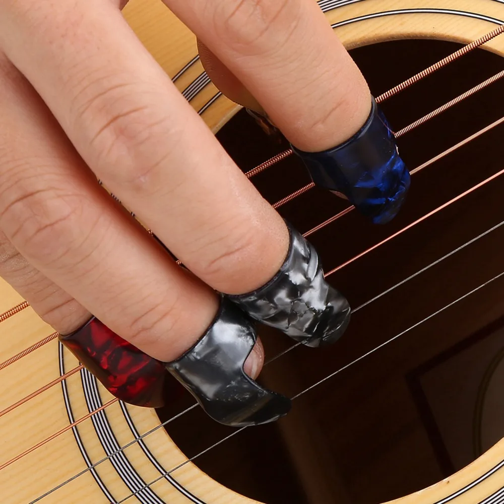 Púas de dedo acero inoxidable pesca – Protectores dedos con estuche