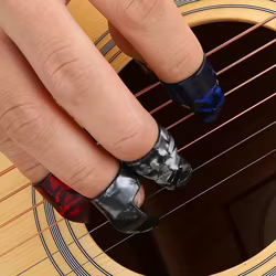 Púas de dedo acero inoxidable pesca – Protectores dedos con estuche