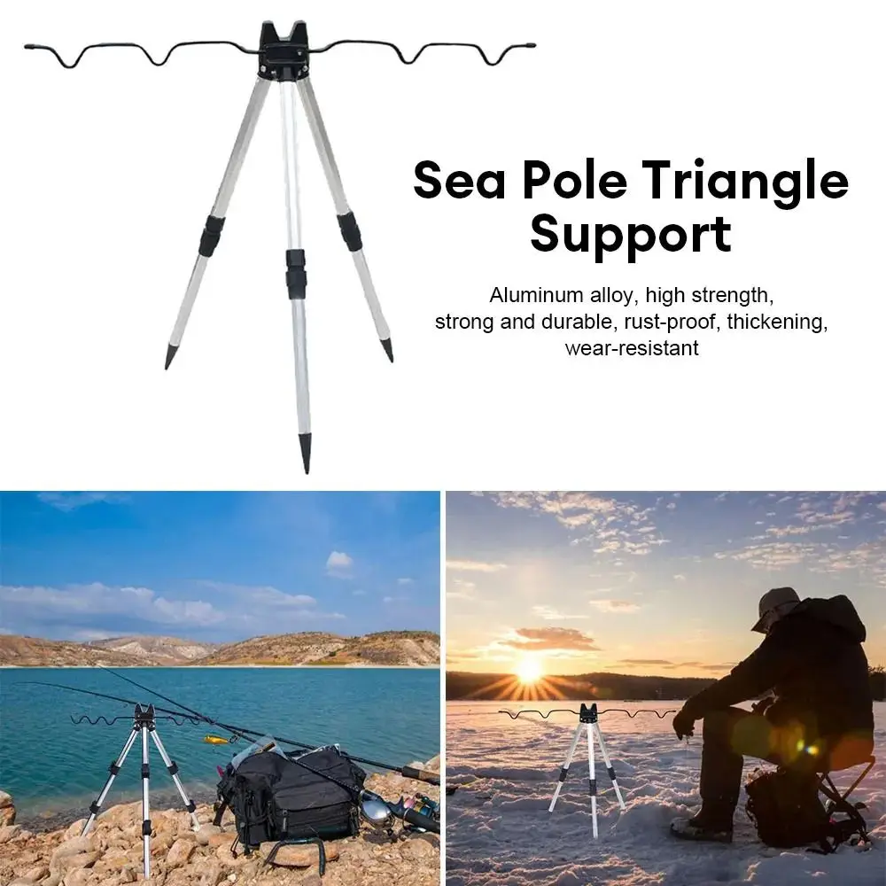 Soporte telescópico para caña de pescar – Trípode plegable aluminio - imagen 4