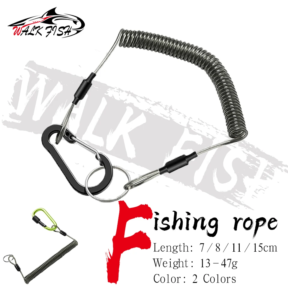 Cordón antipérdida telescópico elástico WALK FISH de seguridad para pesca - imagen 2