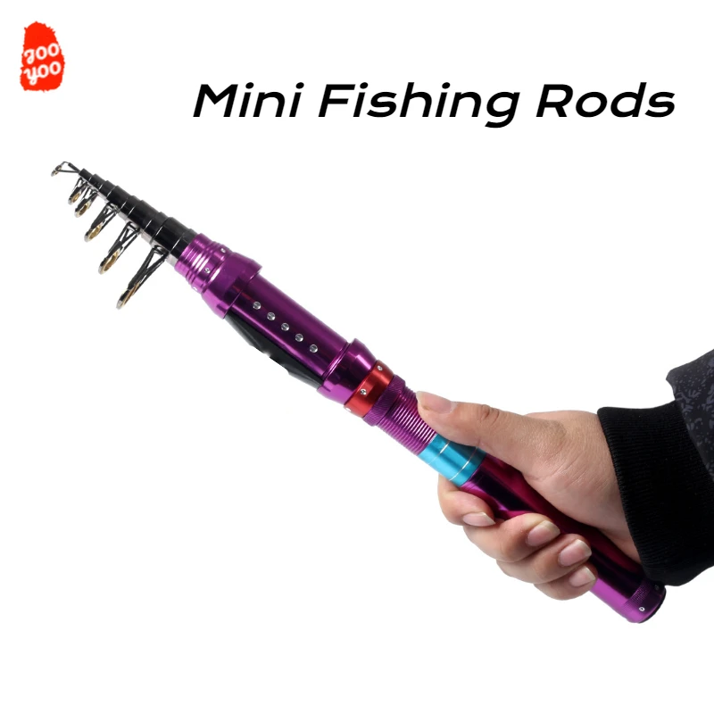 Juego de caña de pescar pequeña, señuelo de caña de pescar de sección corta, cola suave, bolígrafo de roca pequeña, suministros de caña de tiro largo, columpio desnudo, 1 unidad