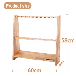 Goture Soporte de Caña de Pesca de Madera Compacto y fácil de montar
