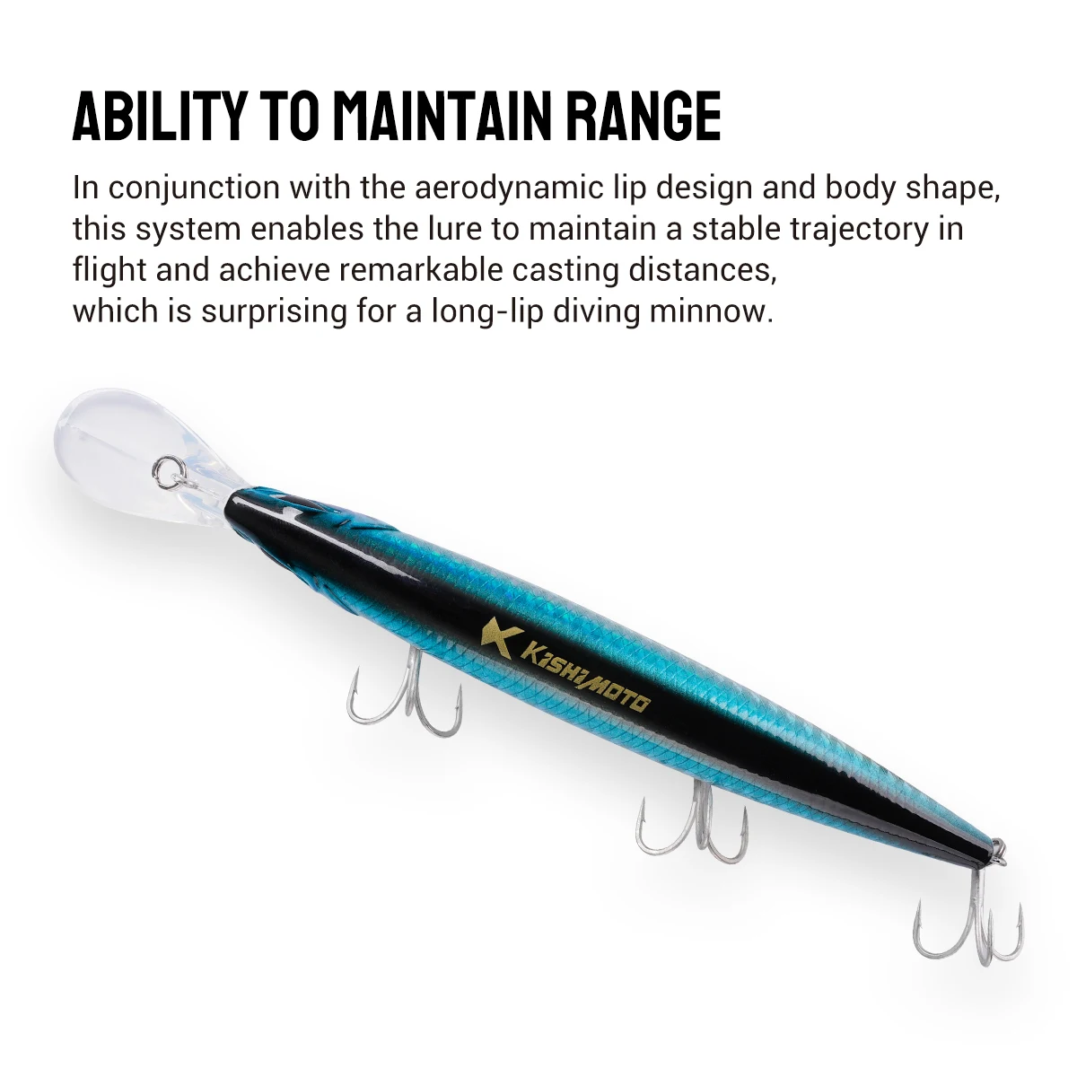 Kishimoto buceo Minnow 12,5 cm 26g señuelo de pesca que se hunde peso de tungsteno Wobbler Jerkbait Shore Señuelos de pesca de pececillo de fundición larga - imagen 5