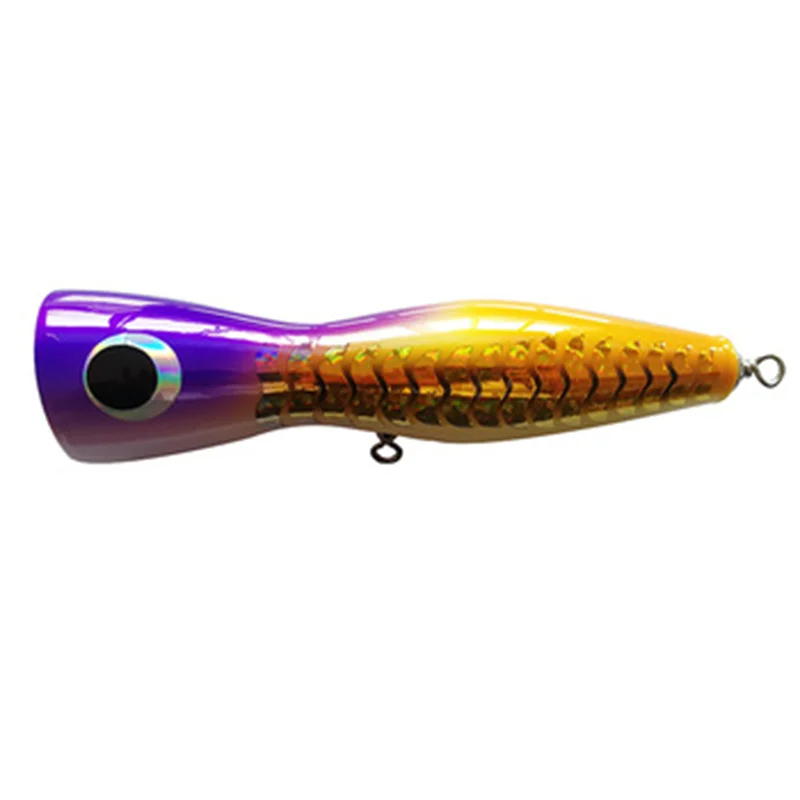 LUTAC-Señuelos de Pesca Popper, cebo flotante de 18CM y 130G, para pesca de madera - imagen 4