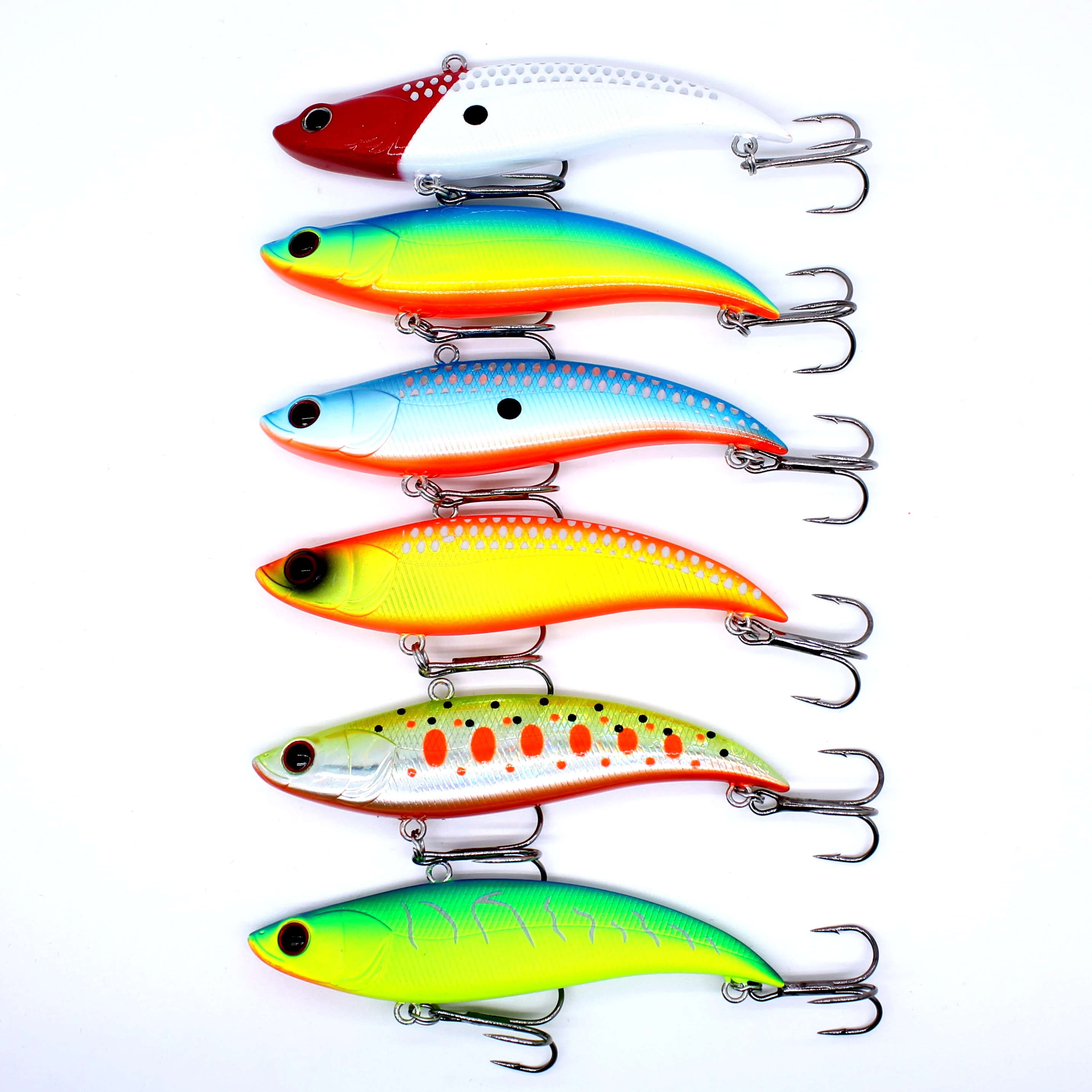 AOCLU Wobbler Super calidad hundimiento VIB vibración 75mm 16g 90mm 23g 31g cebo duro señuelo de pesca lubina agua dulce y sal anzuelos VMC - imagen 5