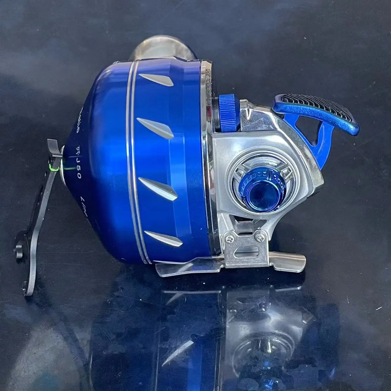 Spincast-carrete de pesca grande J50, 6 + 1BB para tirachinas, bobina de Metal con 5 #8 hebras, línea PE, 110M - imagen 4