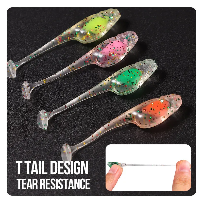 TAIYU Micro Gusano Biónico – Señuelos de Pesca Flotante TPE 5cm - imagen 5