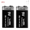 9V 1100mAh 2pc
