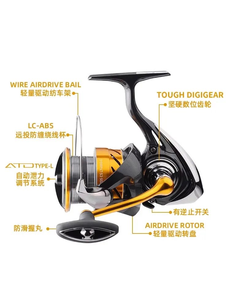 24 DAIWA REVROS CS LT carrete de pesca giratorio carrete de Baitcasting 5 + 1BB arrastre 5-12KG baja relación de engranaje ruedas de agua salada - imagen 4