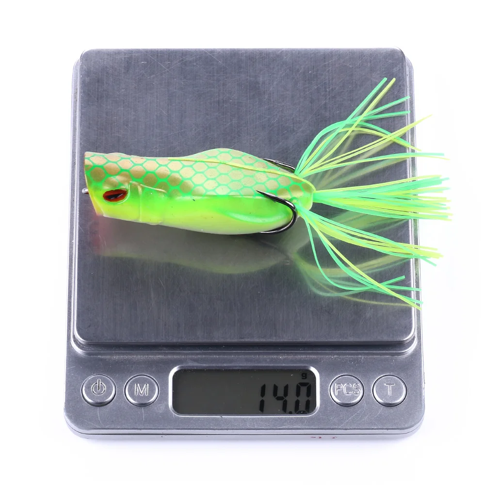 Ray Frog-señuelo de Pesca de silicona, 1 unidad, 70mm, 14g, cebo falso para cabeza de serpiente, Lucio - imagen 5