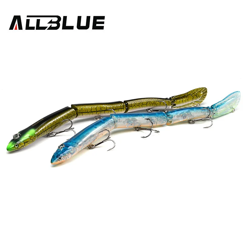 ALLBLUE-señuelo de pesca de anguila articulada, 26g, 235mm, pececillo flotante lento, Wobbler, Jerkbait, cebo duro Artificial, Lucio, perca - imagen 3