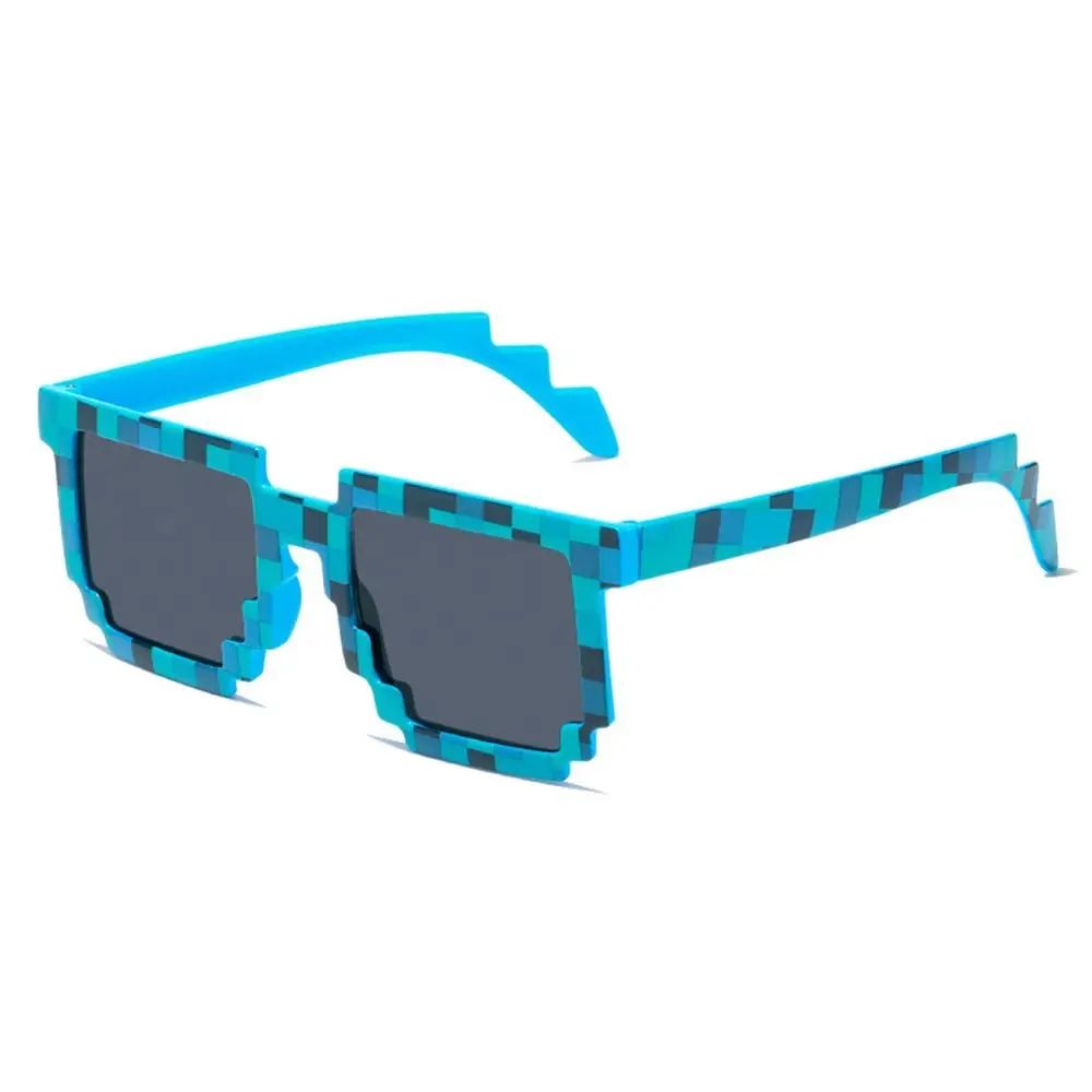 Gafas de sol de mosaico Retro Para adultos y adolescentes, lentes novedosas, divertidas, pixeladas, Cosplay de Halloween, accesorios para fotos - imagen 4