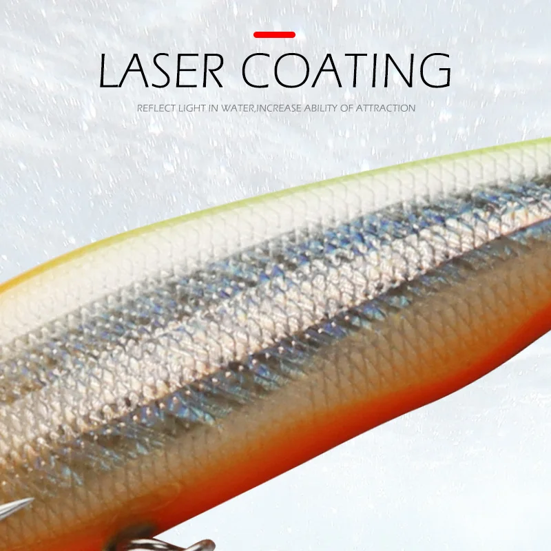 TacklePRO-M82 Señuelo de pesca profesional Minnow, aparejos de pesca, cebo para lubina, aparejos de pesca, Wobblers de natación, calidad, 90 mm, 16 g, 1 m - imagen 5