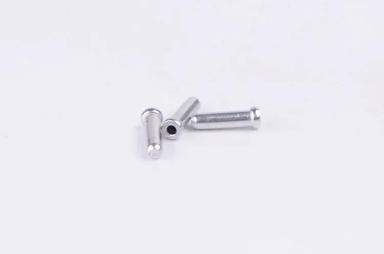 100/200 Uds tapa de extremo de Cable de freno de bicicleta puntas de Cable plateado de aleación de aluminio bicicleta de montaña - imagen 5