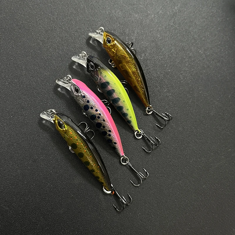 4g Mini Minnow señuelo de pesca Jerkbait 48s para perca flujo hundimiento Wobblers cebo duro Artificial pesca Trolling señuelo de trucha - imagen 4