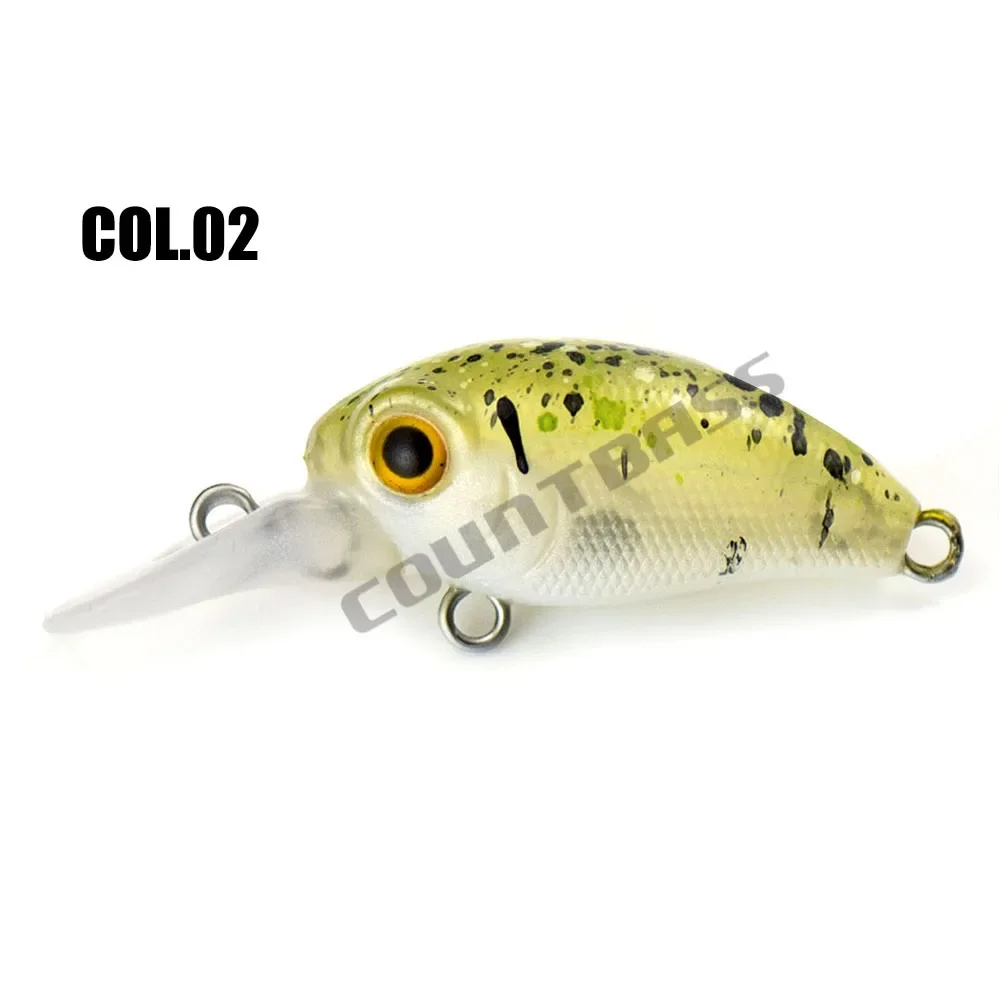 Countbass Crankbait 32mm 1-17/64" 3,2g 7/64 oz. Buceo 1m 3', cebos de pesca de salmón que se hunden, señuelos de pescador Wobblers