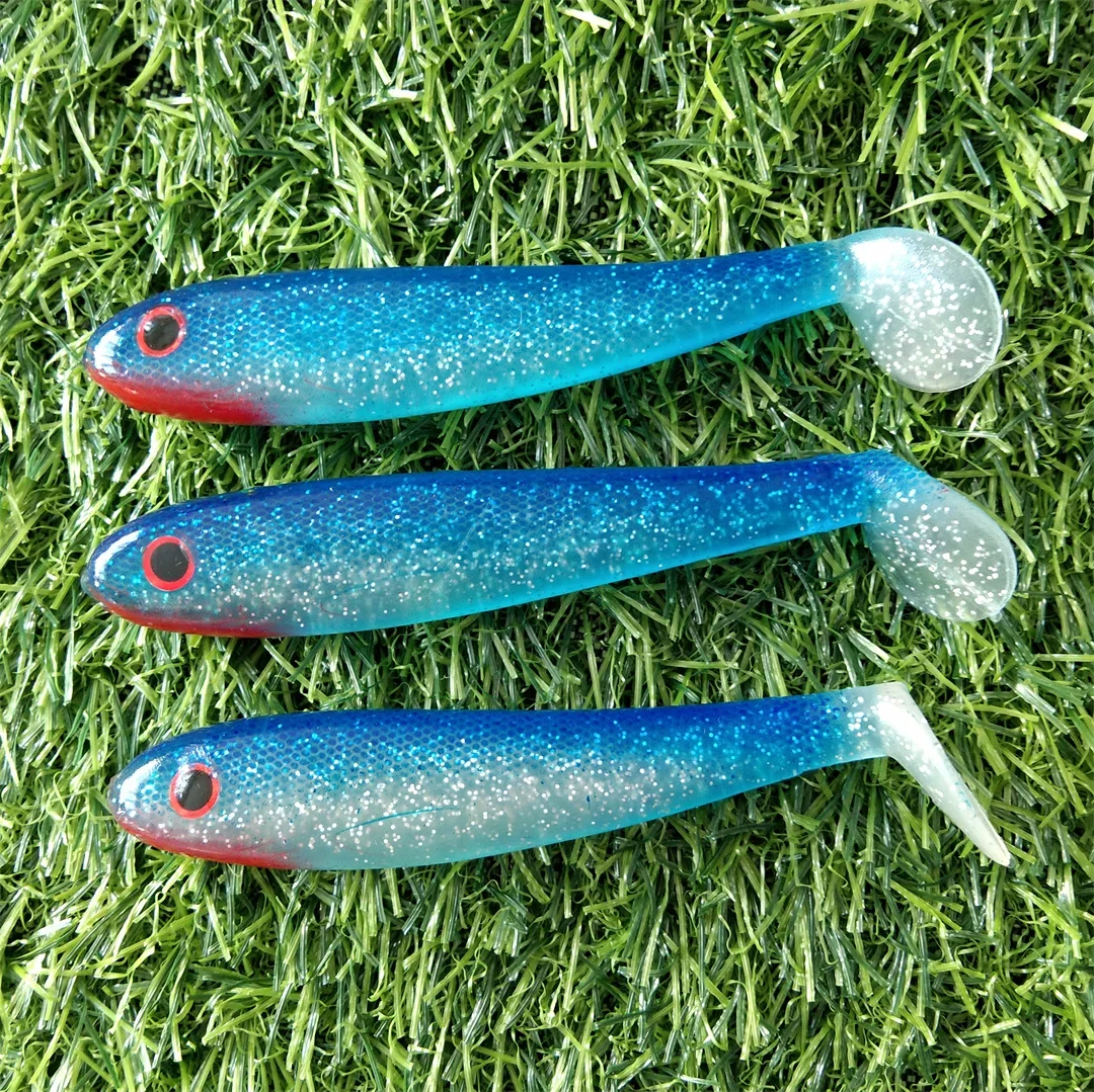 3 uds 10cm 14,8g perca Shad suave Swimbait señuelo de Pesca para Lucio Zander Bass Paddle T cola Pesca pez falso Lurre - imagen 3