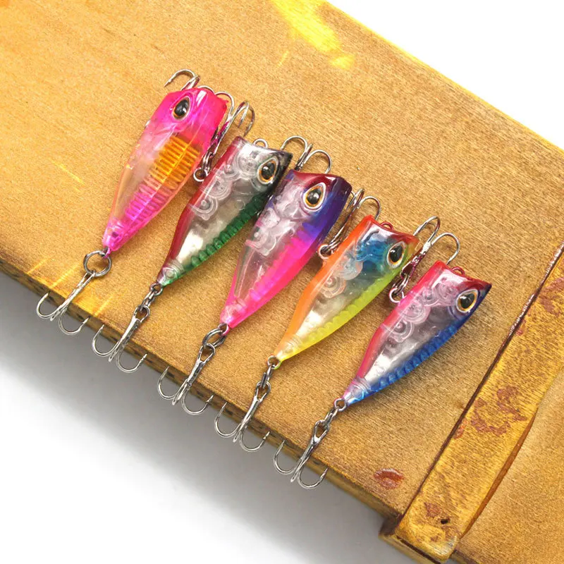 ALASICKA nuevo 1 Uds Mini Popper 40mm 3,3g señuelo de pesca CrankBaits Wobblers señuelos aparejos de pesca de carpa de agua superior Artificial - imagen 5
