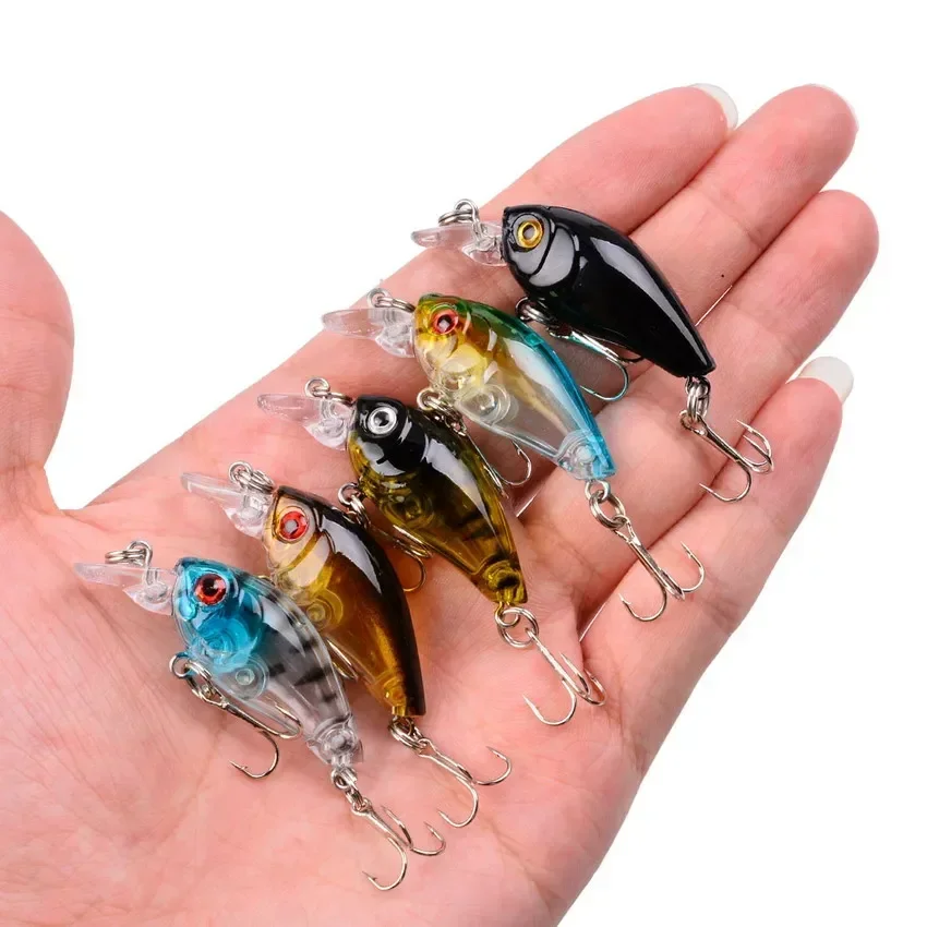 8 Uds cebo de manivela Minnow juego de señuelos de pesca cebo Artificial flotante cebo de pesca Topwater - imagen 4