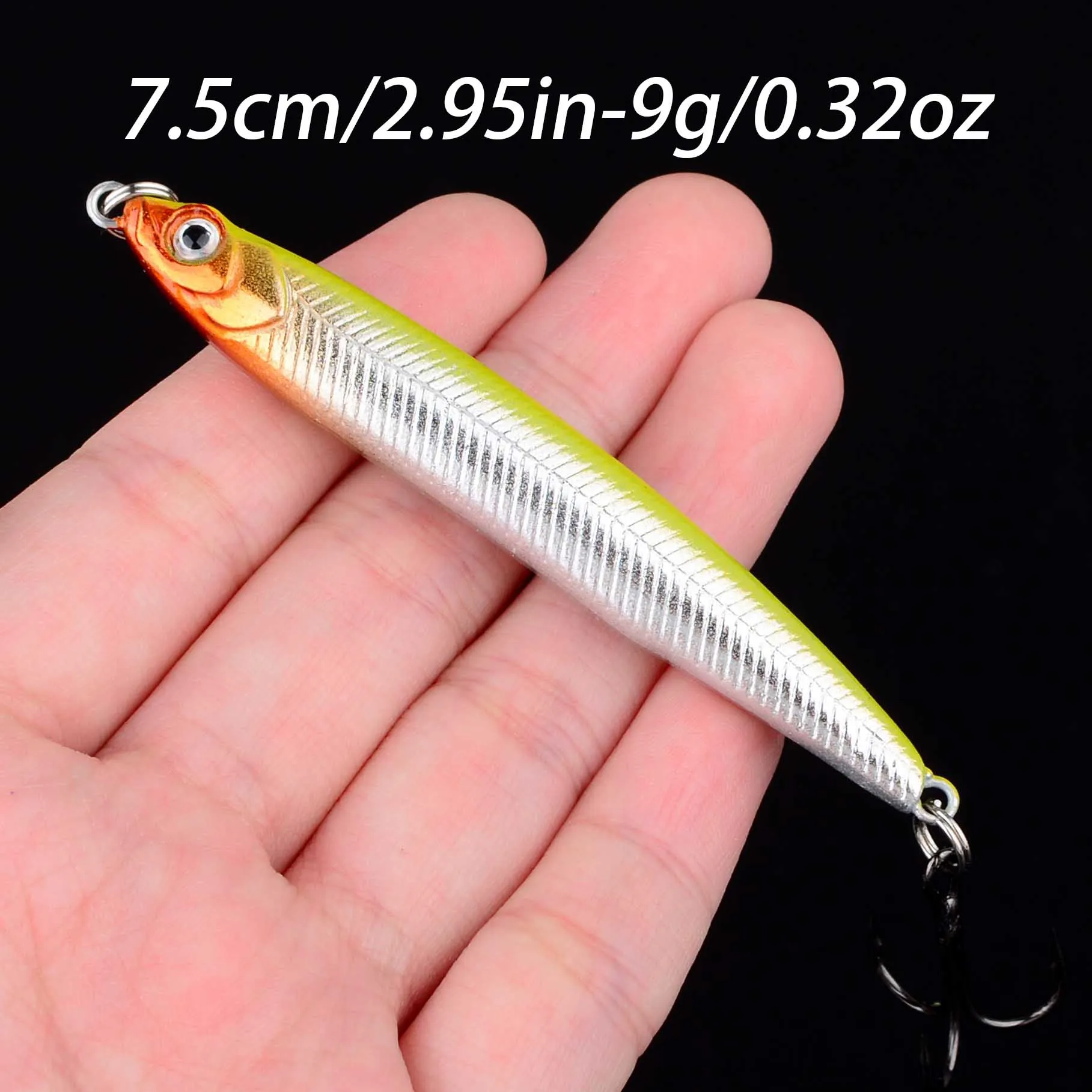 Señuelo de pesca, lápiz que se hunde, fundición larga, sábalo, pececillo, cebo Artificial, señuelos de Lucio, 1 ud. - imagen 2