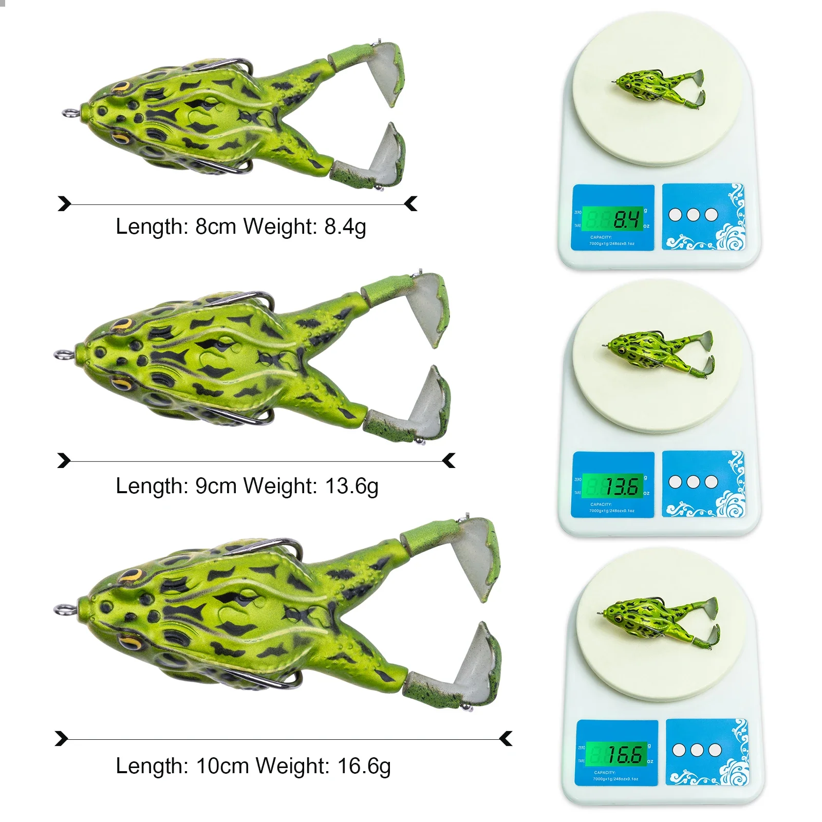 Goture 8,4g 13,6g 16,6g Señuelos de pesca de rana cebo de tubo suave Topwater Swimbait cebo flotante con anzuelo para caña de pescar de trucha lubina - imagen 4