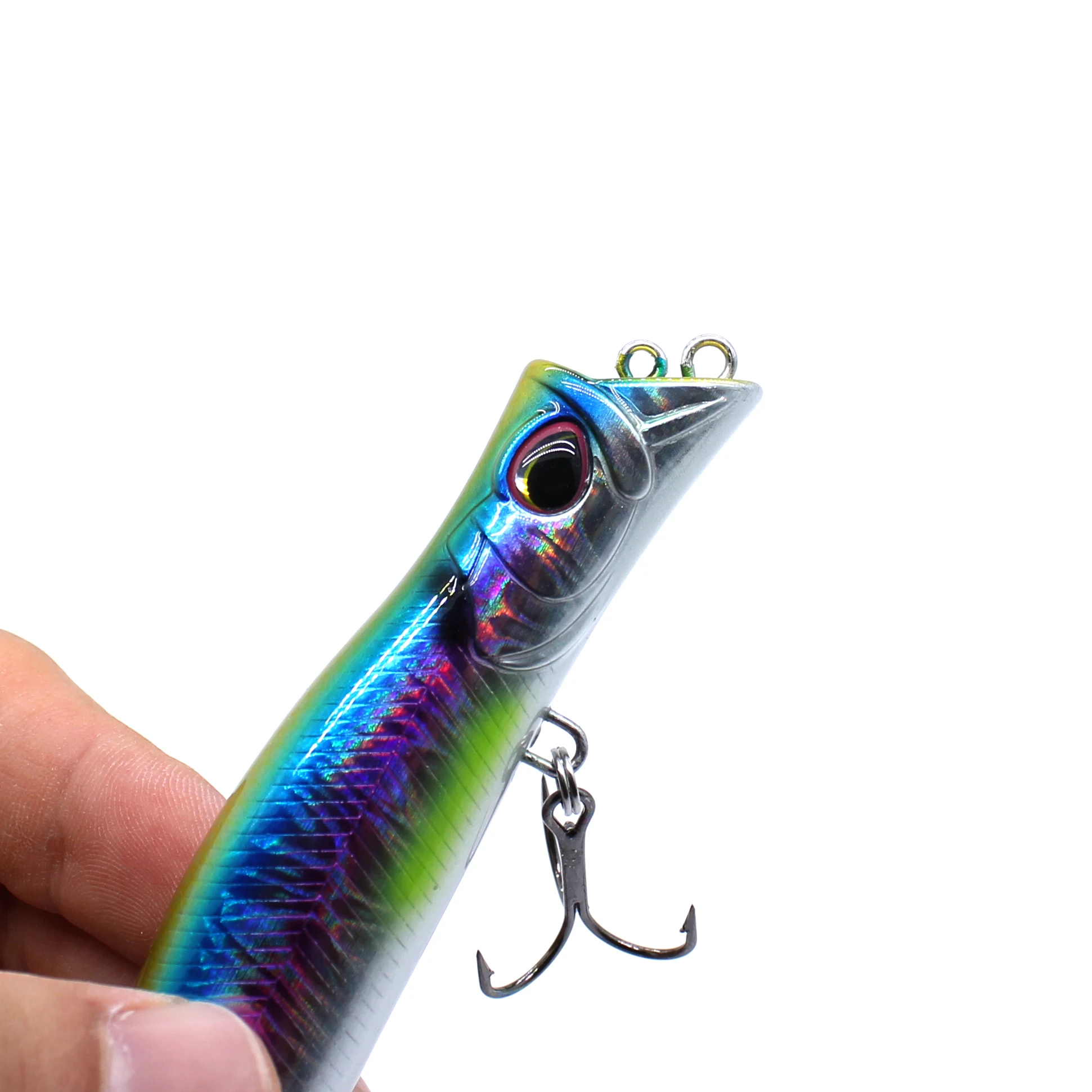 AOCLU-señuelo duro Topwater Hybrid, cebo Wobbler, anzuelos VMC de dos tonos, 130mm, 17,5g, cable para pesca en agua salada y lubina, 1 unidad - imagen 4