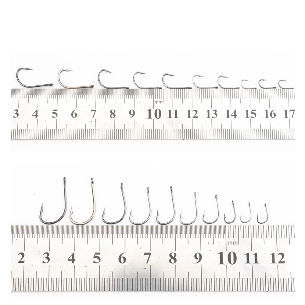 FTK-anzuelos de pesca de un solo anillo, anzuelos de pesca de Ojos de carpa circulares, anzuelos de pesca japoneses, aparejos de anzuelo de pescado, tamaño 3-12 #, paquete de 5 - imagen 3