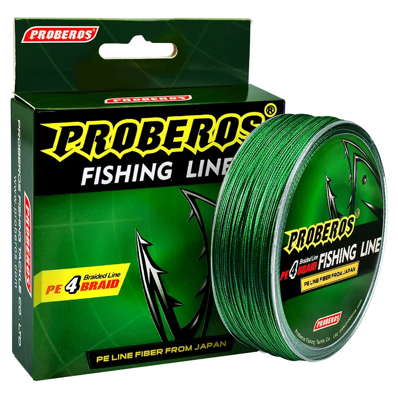 Sedal de pesca de carpa, alambre trenzado de 4 hebras, multifilamento japonés, superfuerte, duradero, aparejos lisos, 100/6lb-10. 0/100LB, 0,4 M - imagen 2