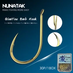 NUNATAK QianYou anzuelo dorado con púas afiladas para pesca en roca