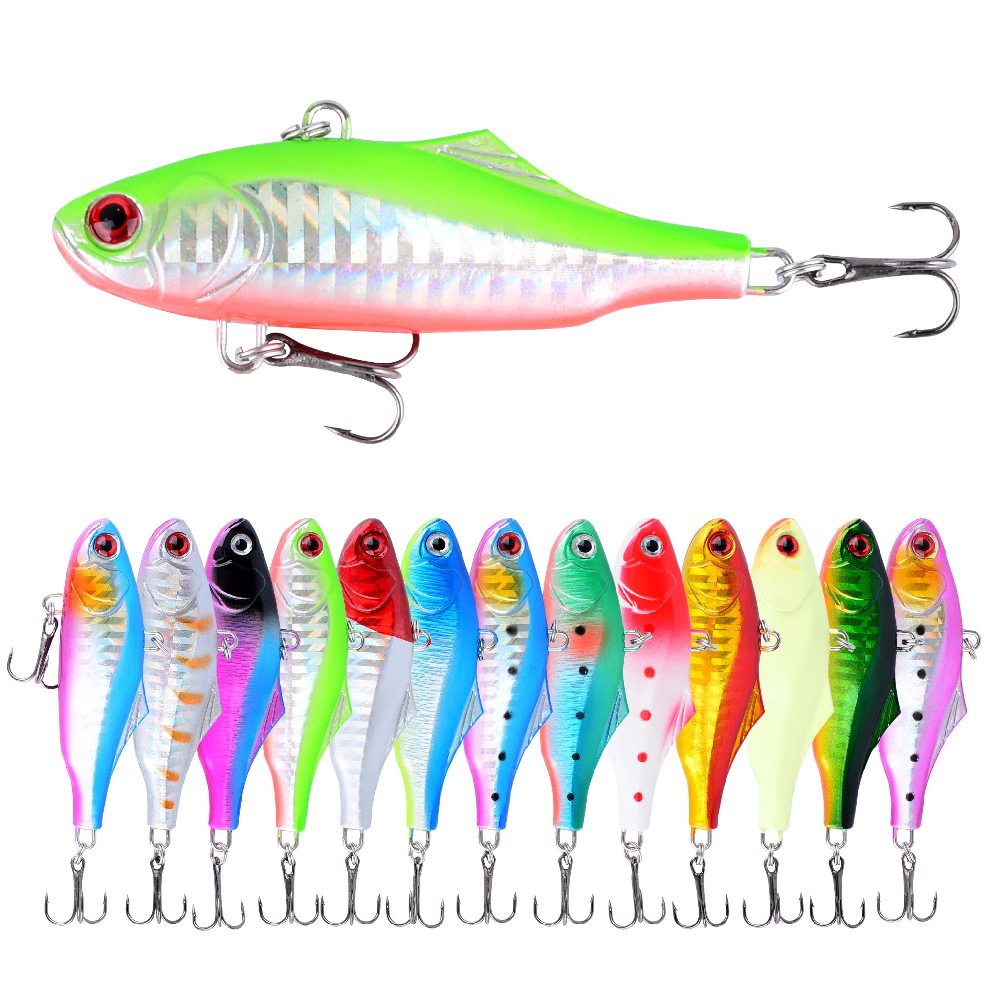 1Pc Señuelos de Pesca VIB cebo Artificial Bass Crankbait Wobblers aparejos de Pesca