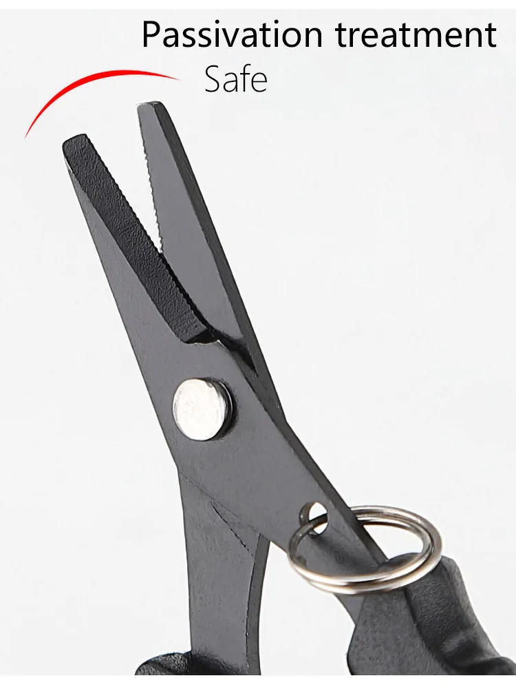 Tijeras de pesca pequeñas, mini cortador de línea de PE, señuelo de acero inoxidable (chapado de titanio de superficie), herramientas portátiles antioxidantes para tijeras de pescado - imagen 4