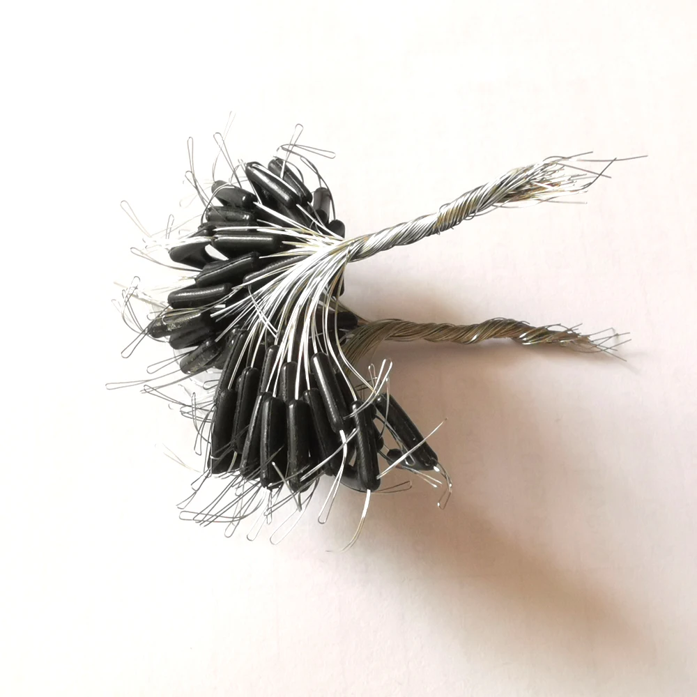 Divisores de sublínea de pesca, ganchos dobles, dispositivo de Contactor de goma, ajuste y separación de bifurcación, accesorio de equipo de pescado, 100 Uds. - imagen 3