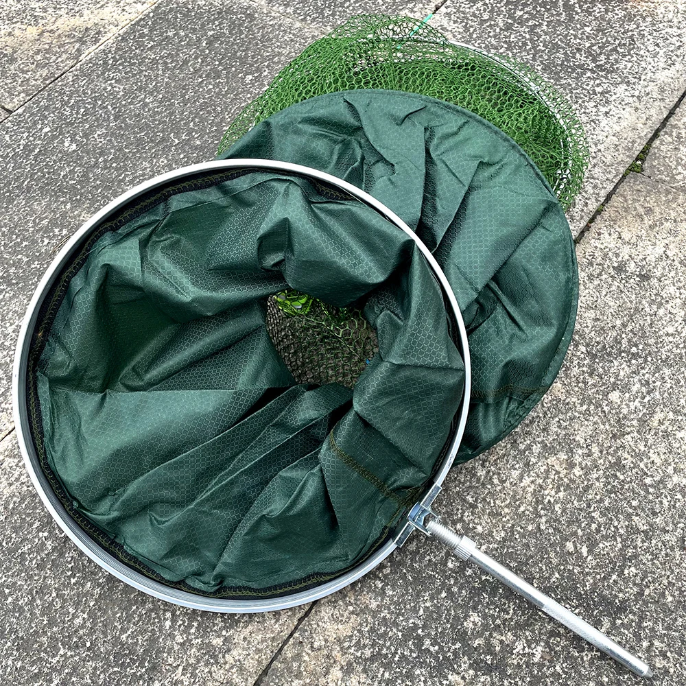 Red de secado rápido para cestas de pesca, malla de nailon plegable telescópica Fyke, aparejos de pesca al aire libre, Red para el cuidado de los peces, 1,7-3m - imagen 4