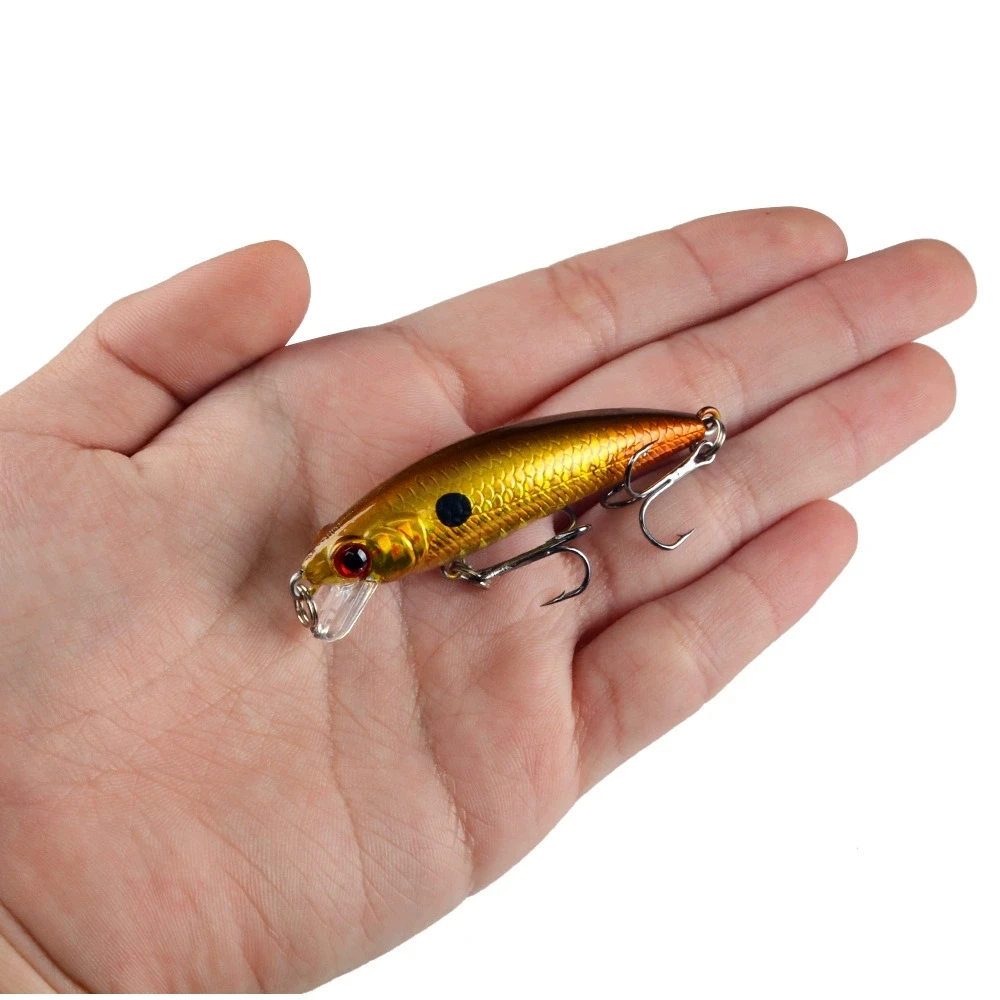 Señuelos de Pesca, 1 Uds., señuelo para trucha, 6cm, 5,5g, cebo para pececillos, Pesca con mosca, Pesca de carpa, señuelo de Pesca, Crankbait para Pesca - imagen 4