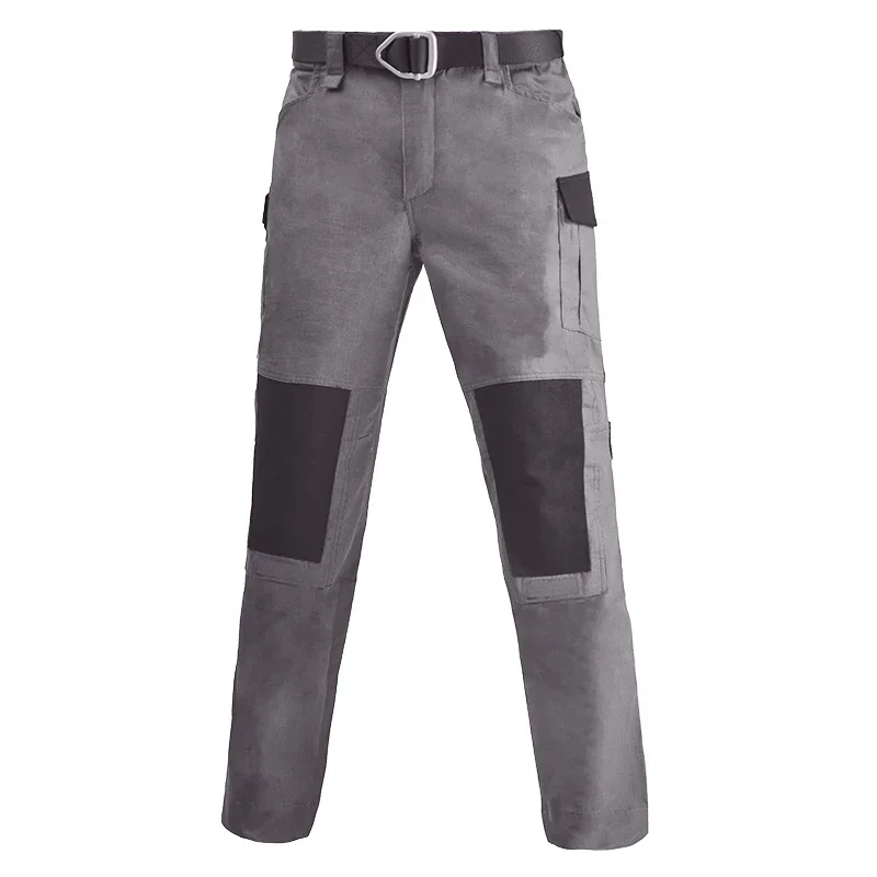Pantalones Cargo tácticos para hombre, ropa de trabajo impermeable con múltiples bolsillos, uniforme gris, Paintball, Airsoft, resistente al desgaste - imagen 2
