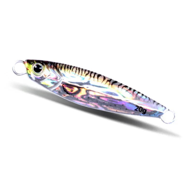 Cebo de plantilla de Metal con estampado 3D, señuelo de pesca de barco para lubina española, caballa Barracuda, 7/10g, 1 unidad - imagen 3