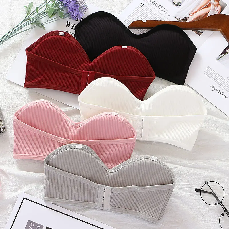 Top Sexy sin tirantes para mujer, sujetadores deportivos para Yoga y Fitness, sujetador envuelto, ropa interior elástica recortada, Top Bandeau, 1 ud., gran oferta