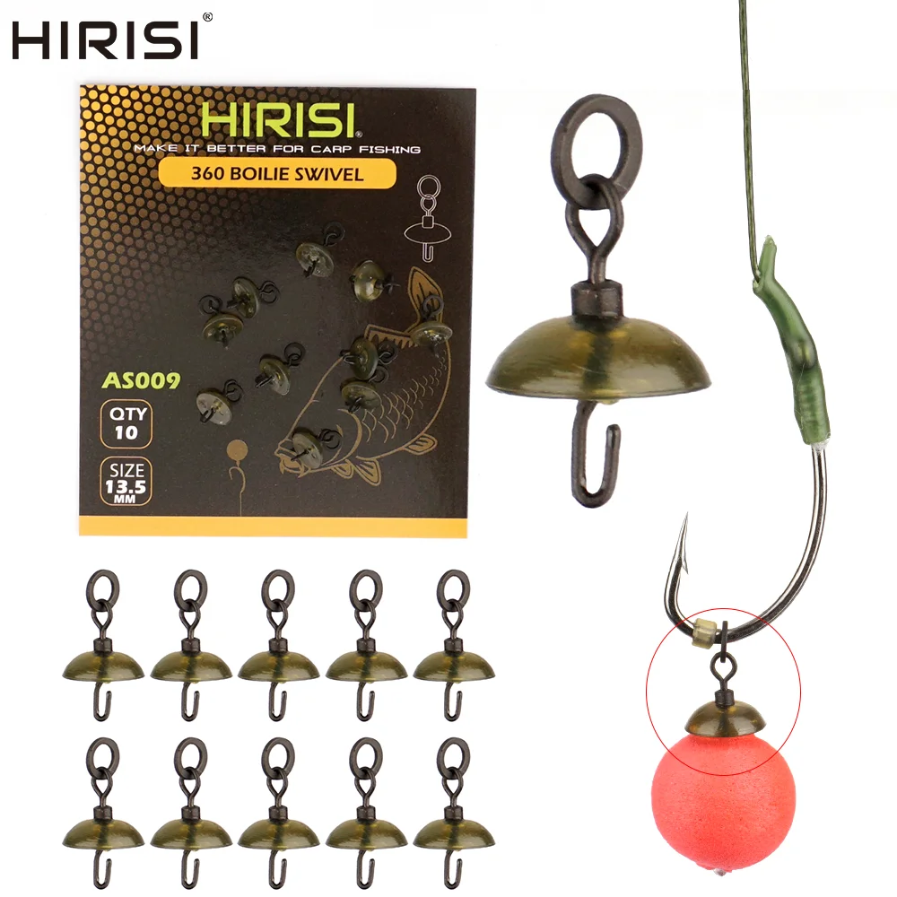 Esmerillones giratorios de cambio rápido Hirisi para pesca de carpas